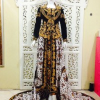Kebaya Pengantin Bludru ekor Prada / EK179 / Kebaya Jawa Modern Muslim