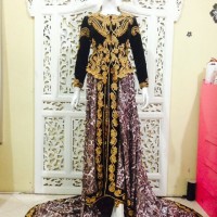 Kebaya Pengantin Bludru ekor Prada / EK179 / Kebaya Jawa Modern Muslim