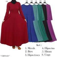 Gamis Jersey Basic Gamis jersey Polos Umbrella Gamis BUsusi