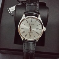 JAM TANGAN PRIA HAMILTON VALIANT Silver Dial Leather Strap