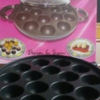 Jual Cetakan Kue pofertjes takoyaki maker Snackmaker Teflon 15 lubang Murah