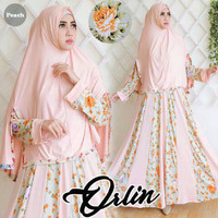 Jual Baju Gamis Syari Cantik Orlin Peach ( Terbaru, Murah, Casual, Modis) Murah