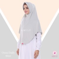 Ozza Daily Silver | Kerudung Instan Jersey | Khimar Instan