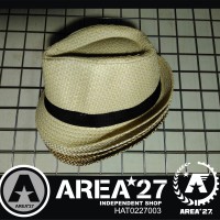 Jual DISC PROMO Topi Fedora Jerami Teksture Import Straw Hat HAT0227003 Murah