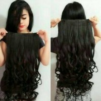 Jual Hair Clip Big Layer 75 cm Curly / hairclip 75cm keriting Murah