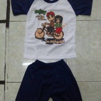 Jual Aneka Setelan Kaos Oblong Jogja Celana Pendek Anak Ukuran L & XL PE Murah