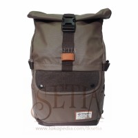 Tas Merk Bodypack 2807 Brown /Ransel/Kantor/Sekolah/Backpack/Travel