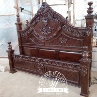 Jual tempat tidur ukir, tempat tidur jati ukir, mebel jepara Murah