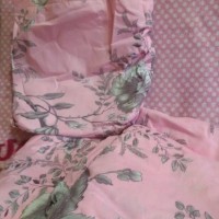 Jual mukena jumbo katun jepang kombinasi rajut motif bunga Murah