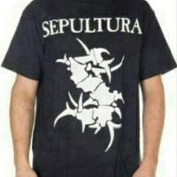 tshirt sepultura,t shirt,kaos pria sepultura hitam