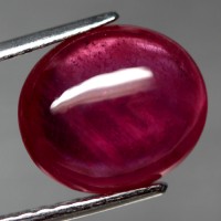 Jual 6.78CT. OVAL CAB RED NATURAL RUBY MADAGASCAR batu permata Murah
