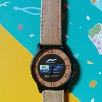 Jam tangan couple fossil kulit motif kayu custom bisa pakai nama