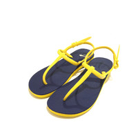 Sandal Fipper Strappy Female Navy Yellow