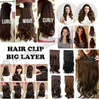 HAIR CLIP BIG LAYER - RAMBUT PALSU UNIK - KECANTIKAN