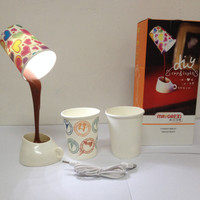 Jual Lampu Hias Cangkir Kopi Melayang Lampu LED Emergency Desk Lamp Unik Murah