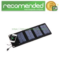 Jual Foldable Solar Power Bank 7W with 4 Solar Panel - S07 - Black Murah