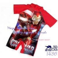 IVSC Baju Renang Anak Laki-laki Iron Man Civil War Boy Swimsuit Swim