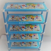 RAK SERBA GUNA / RAK SEPATU SUSUN 5 DORAEMON NAIBA