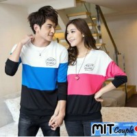 Knock LP (cowo biru, cewe pink),lengan panjang,baju couple,kaos couple