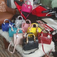 TAS FURLA SPEEDY JELLY CROCO SEMI PREMIUM