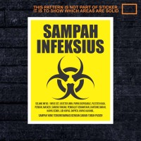 Jual stiker rumah sakit sticker label tong sampah medis ...