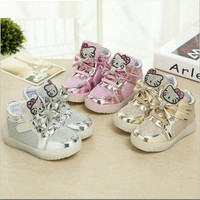 Jual Sepatu Hello Kitty Children LED Shoes Lampu Nyala Anak Murah Reseller Murah