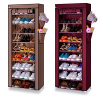Jual Rak sepatu 10 SUSUN(9 rangka/sekat) dilengkappi dengan cover Murah