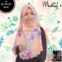 Jilbab cantik Instan Bunga B-Pop Motif 2 Murah