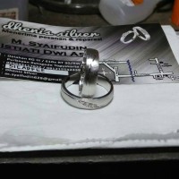 cincin kawin nikah tunangan pasangan couple perak lapis emas putih
