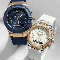 Jam tangan couple guess connect original smartwatch valentine edition