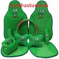 sandaran jok mobil keroppi 6 in 1 (car set, aksesoris mobil, sarung st