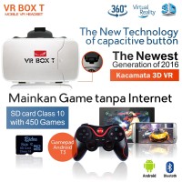Jual VR BOX T+T3+M01 3D VR Cardboard 2 w/ Capacitive Touch,Glasses kacamata Murah