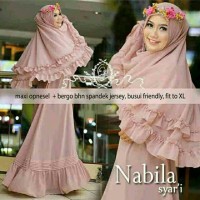 Nabila Gamis Syari Spandek Jersey Pink