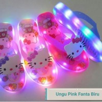Jual Sandal Sendal Jepit Sepatu LED Hello Kitty Lampu Anak Cewek Girl Murah Murah