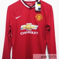 Jual Jersey KW Thailand Grade Ori MU Home 2014/2015 Cowok Long Sleeve Murah