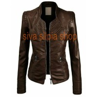 Jaket Semi Kulit Wanita 90 % Menyerupai Kulit Asli Kw 1.
