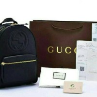 Tas Wanita Ransel Gucci Kulit Sapi Asli Original Authentic FullSet