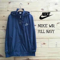 Jual JAKET PARASUT NIKE / JAKET WINDBREAKER / WINDRUNNER FULL NAVY Murah