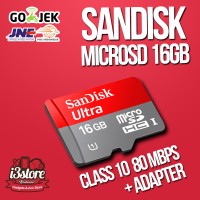 Jual Sandisk Ultra MicroSD 16GB 80 MBPS Class 10, Micro SD 16 GB Original Murah