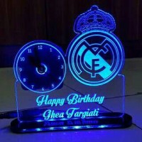 Jual Jam Led Acrilyc klub bola Barcelona Chelsea Manchester united Murah