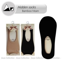 Jual Invisible Socks Fiber bamboo | Hidden socks | Boat socks| Hitam Import Murah