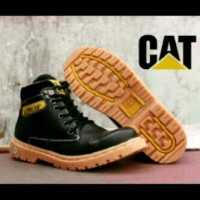 Terlaris Sepatu Boots GROSIR CATERPILLAR SAFETY SHOES Kulit Licin for