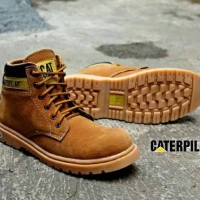Terlaris Sepatu Boots caterpillar middle NEW list black safety