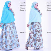 Gamis Syahla Set Syari Ori Alice Longdress Maxi + Khimar Jumbo termur
