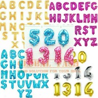 Jual balon foil huruf / balon foil angka/ balon huruf / balon angka / foil Murah