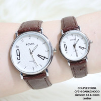 JAM TANGAN COUPLE MURAH kulit fossil ter guess/alba/ripcurl analog dkn