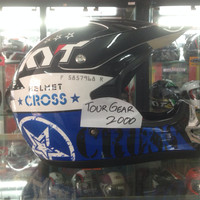 Promo HELM KYT CROSS CROSS PRO #8 WHITE/BLUE Terlaris