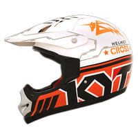 Best HELM KYT CROSS CROSS PRO #8 WHITE/ORANGE Terlaris