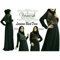 Jual Gamis Maxi Lousiana Black Dress Vamosh Murah
