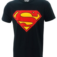 Jual Kaos Baju Distro Superhero Superman Classic Black Murah